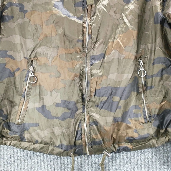 Ashley Utility Collection Women's Jacket Green Camo Medium Full Zip Zip Pockets - Picture 4 of 12